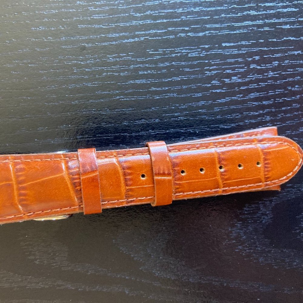 24" Saddle Leather Watch Band-Camel